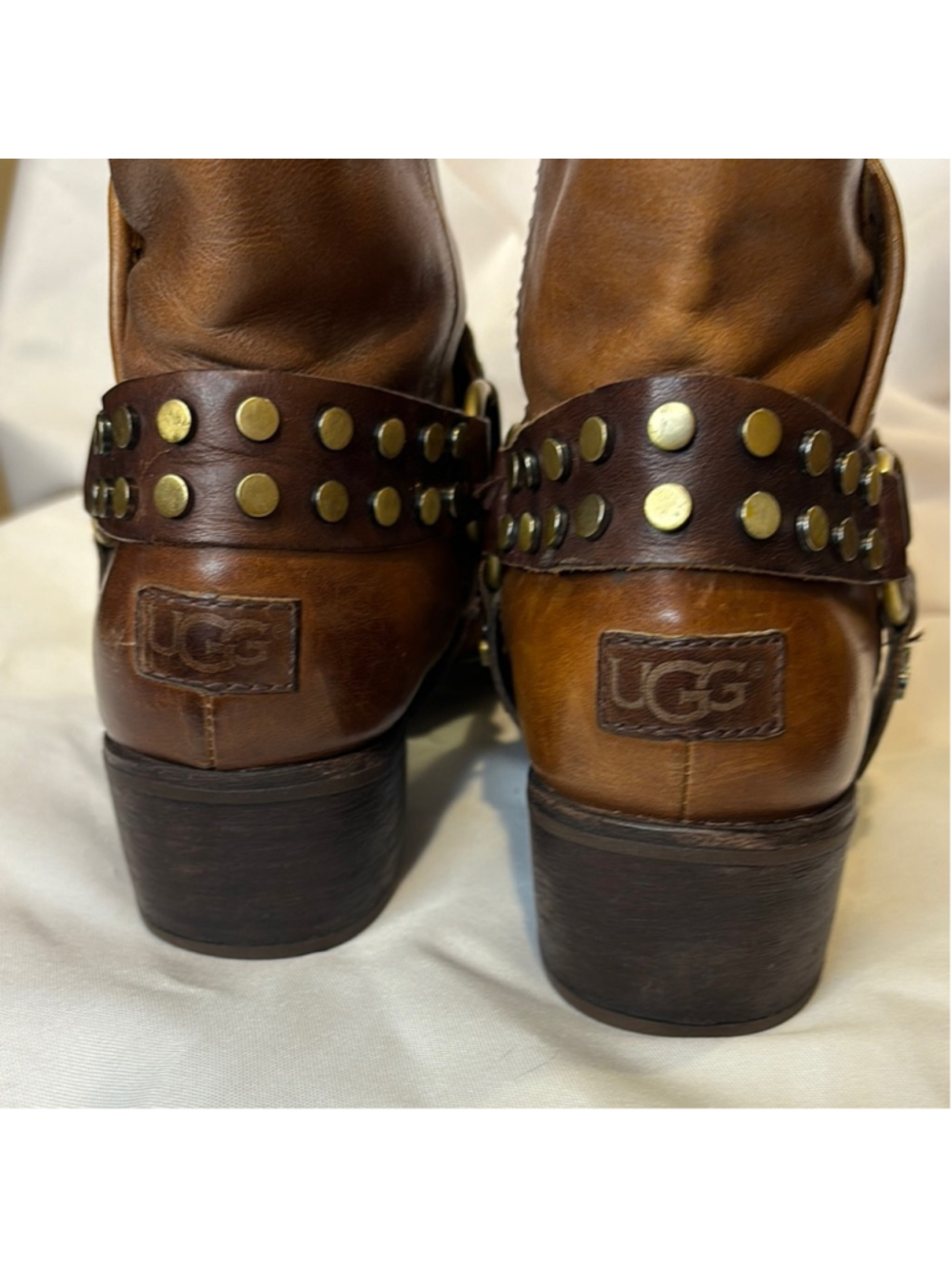 UGG Studded Brown Ankle Boots - Picture 4 of 9